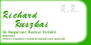 richard ruszkai business card